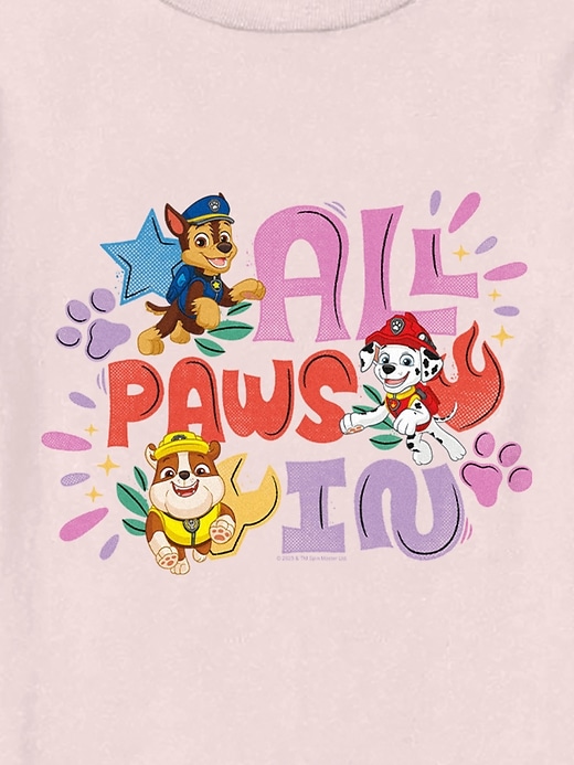 2 of 8 showing, with the color Pink of product Toddler PAW Patrol All Paws In Graphic Tee