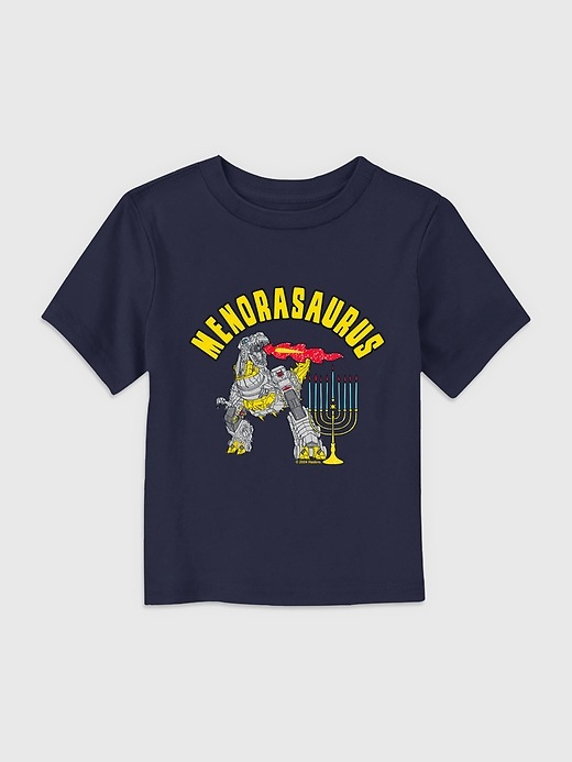 1 of 8 showing, with the color Navy of product Toddler Transformers Menorasaurus Graphic Tee