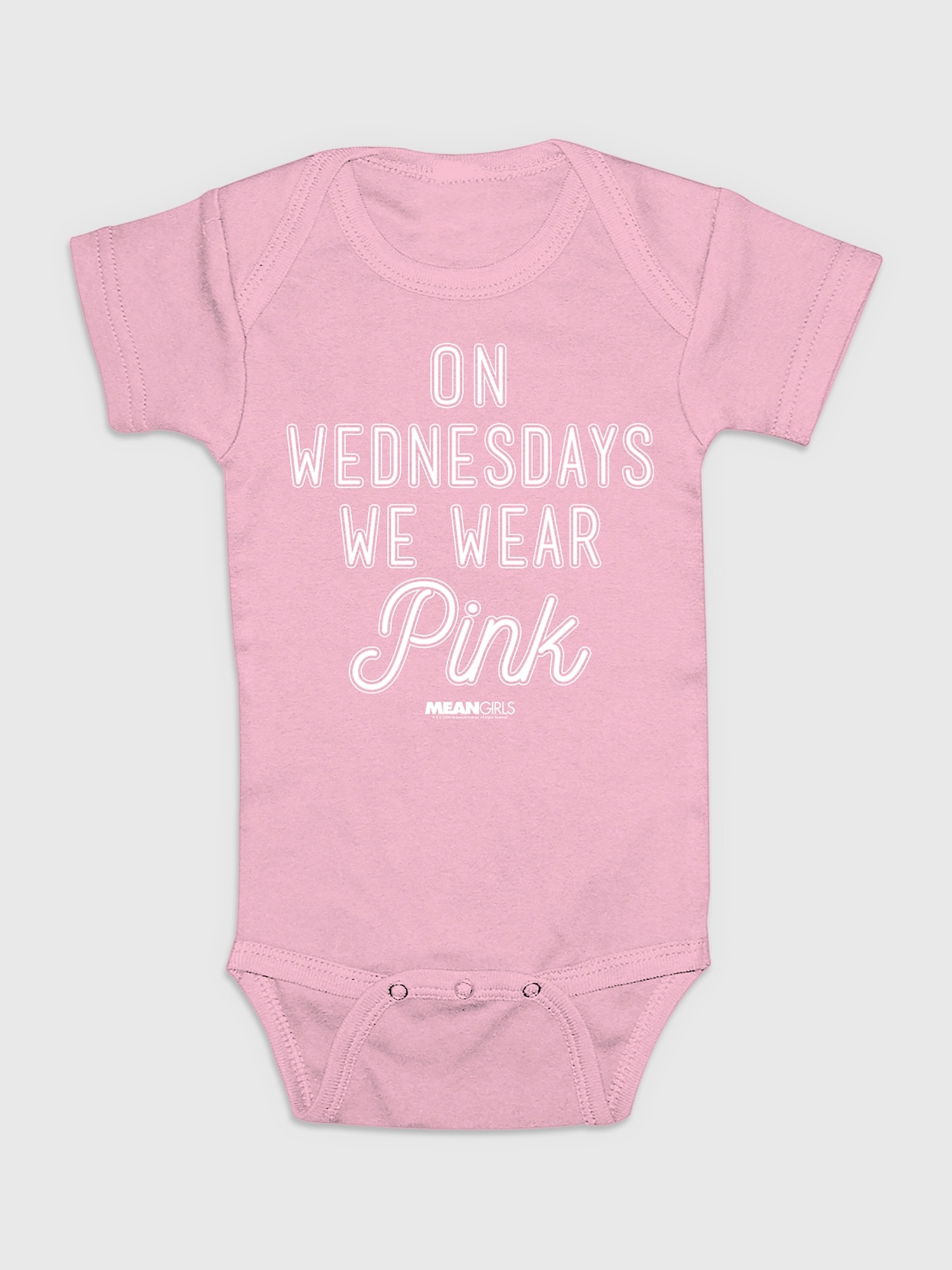 Baby Mean Girls On Wednesdays We Wear Pink Bodysuit