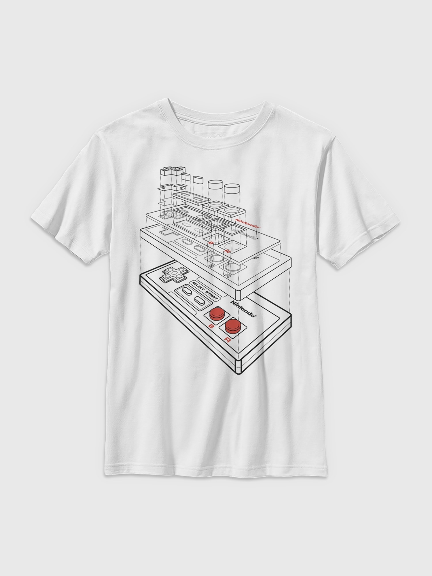 Kids Nintendo NES Controller Graphic Tee