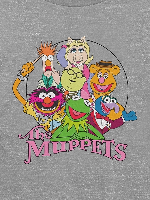2 of 8 showing, with the color Grey of product Kids Muppets Graphic Crew Neck Sweatshirt