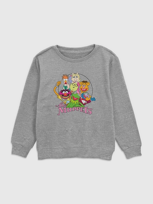 1 of 8 showing, with the color Grey of product Kids Muppets Graphic Crew Neck Sweatshirt