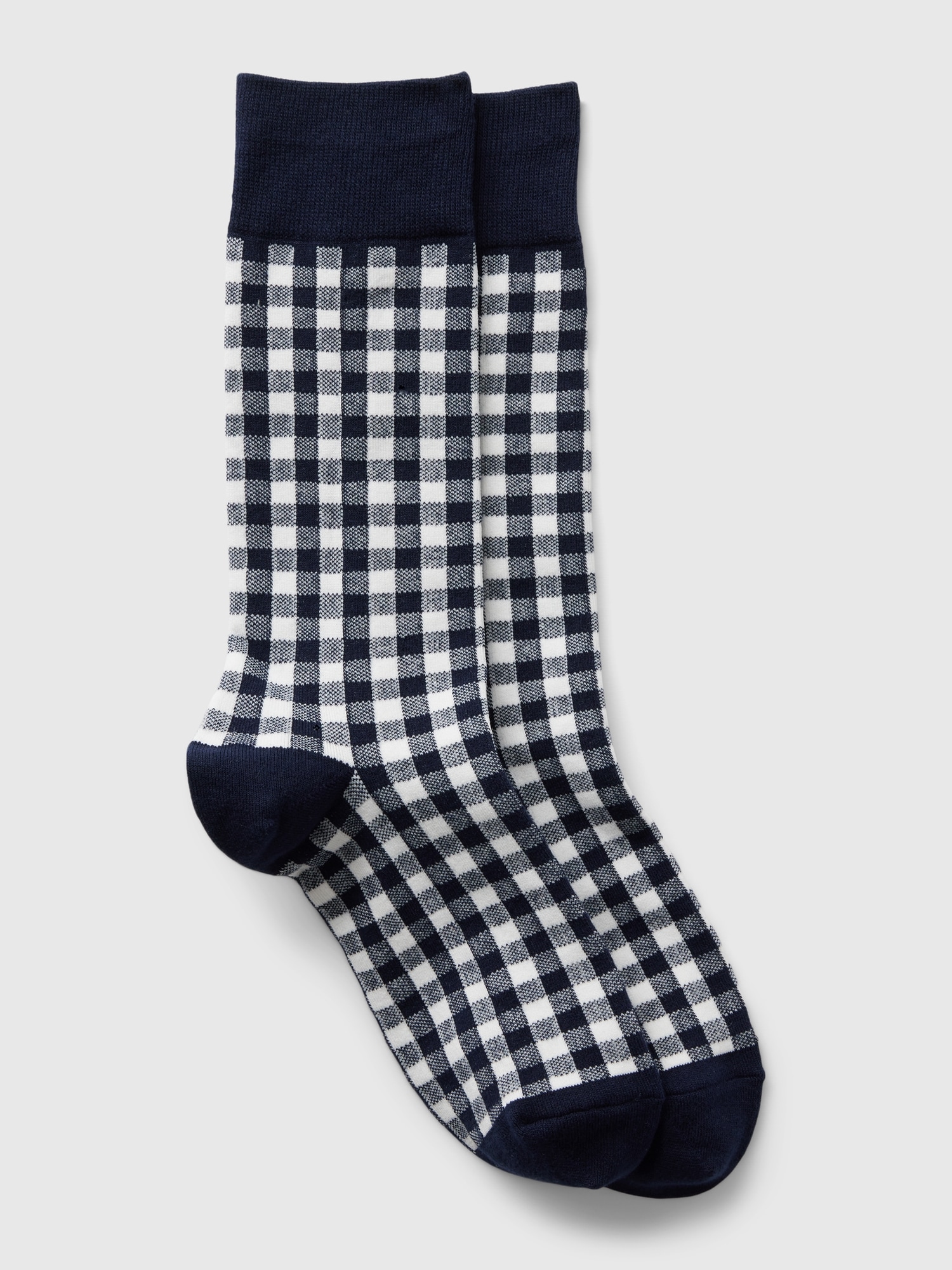 Gap Print Dress Socks In Navy Gingham