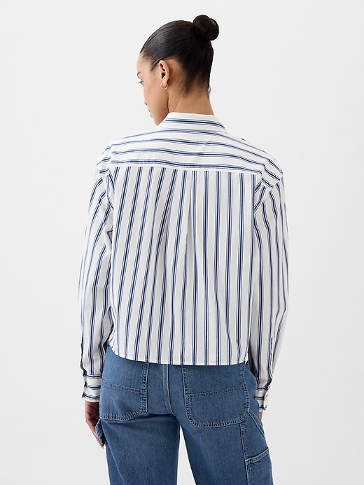 Image number 2 showing, Organic Cotton Poplin Cropped Shirt
