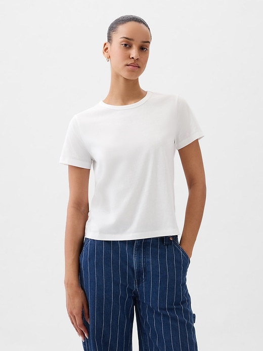 1 of 8 showing, with the color new off white of product Organic Cotton VintageSoft Baby T-Shirt