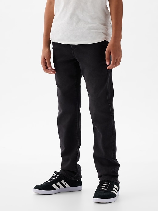 2 of 8 showing, with the color black wash of product Kids Denim Joggers
