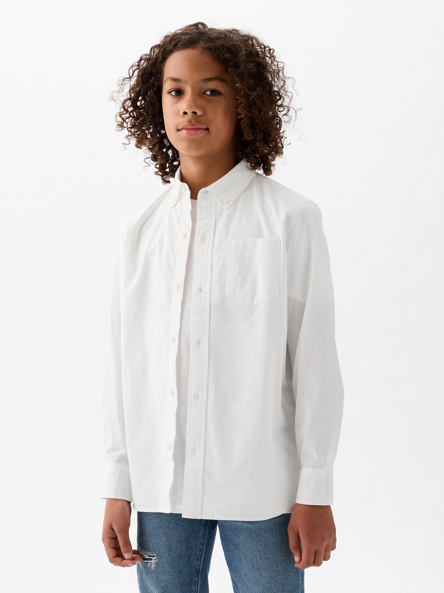 Kids Organic Poplin Shirt