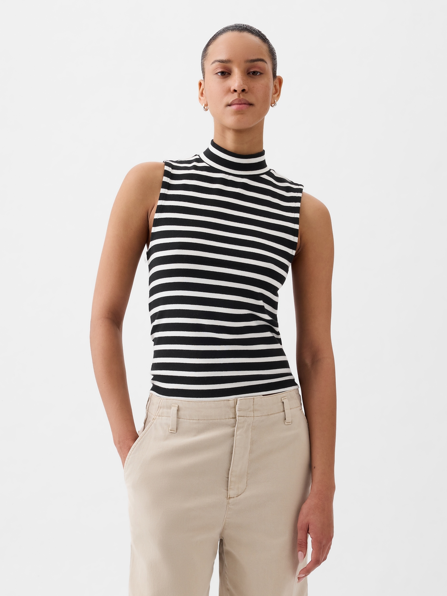 Modern Mockneck Tank Top