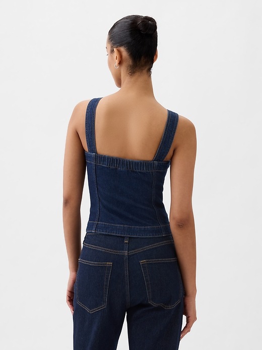 Image number 2 showing, Denim Corset Tank Top