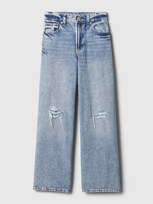 Image number 4 showing, Kids Low Rise Stride Wide-Leg Jeans