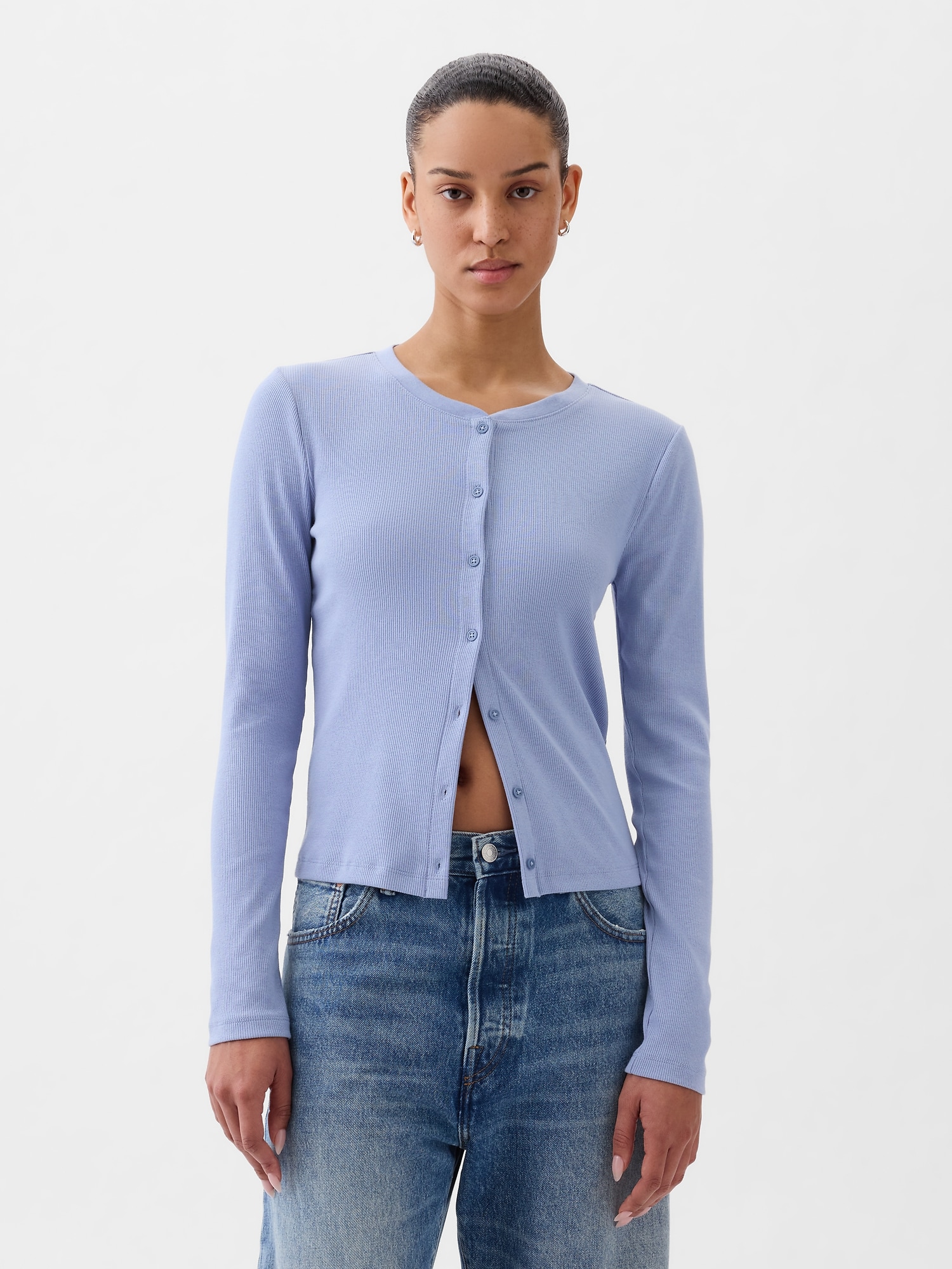 Modern Rib Cardigan Shirt | Gap