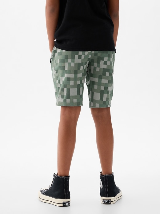 2 of 8 showing, with the color green print of product Kids GapFit 7" Fit Tech Shorts