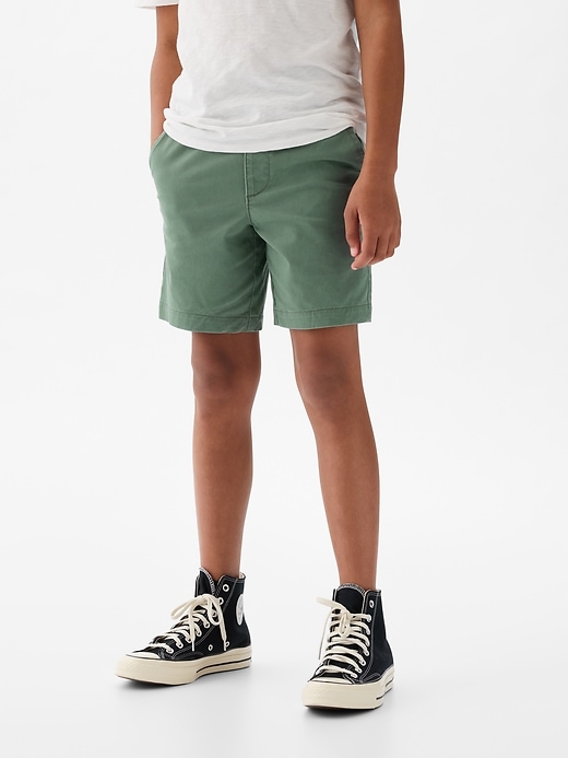 2 of 8 showing, with the color green of product Kids Twill Easy Shorts