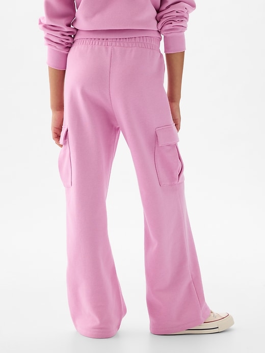 2 of 8 showing, with the color sugar pink of product Kids VintageSoft Cargo Sweatpants