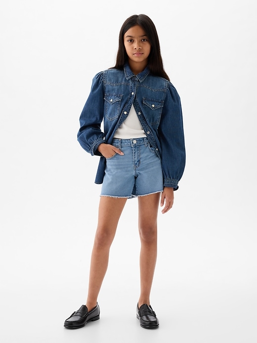 Image number 1 showing, Kids Midi Denim Short