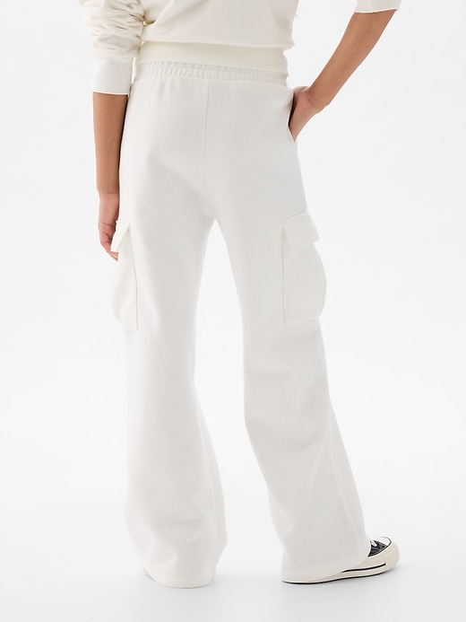 2 of 8 showing, with the color new off white of product Kids VintageSoft Cargo Sweatpants