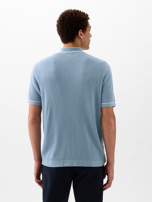 2 of 8 showing, with the color blue ridge of product Rib Sweater Shirt