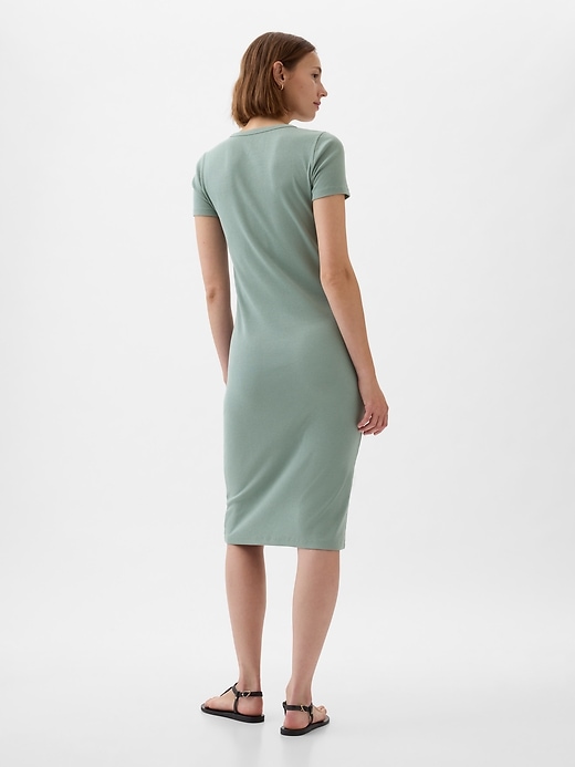 Image number 7 showing, Modern Rib Midi T-Shirt Dress