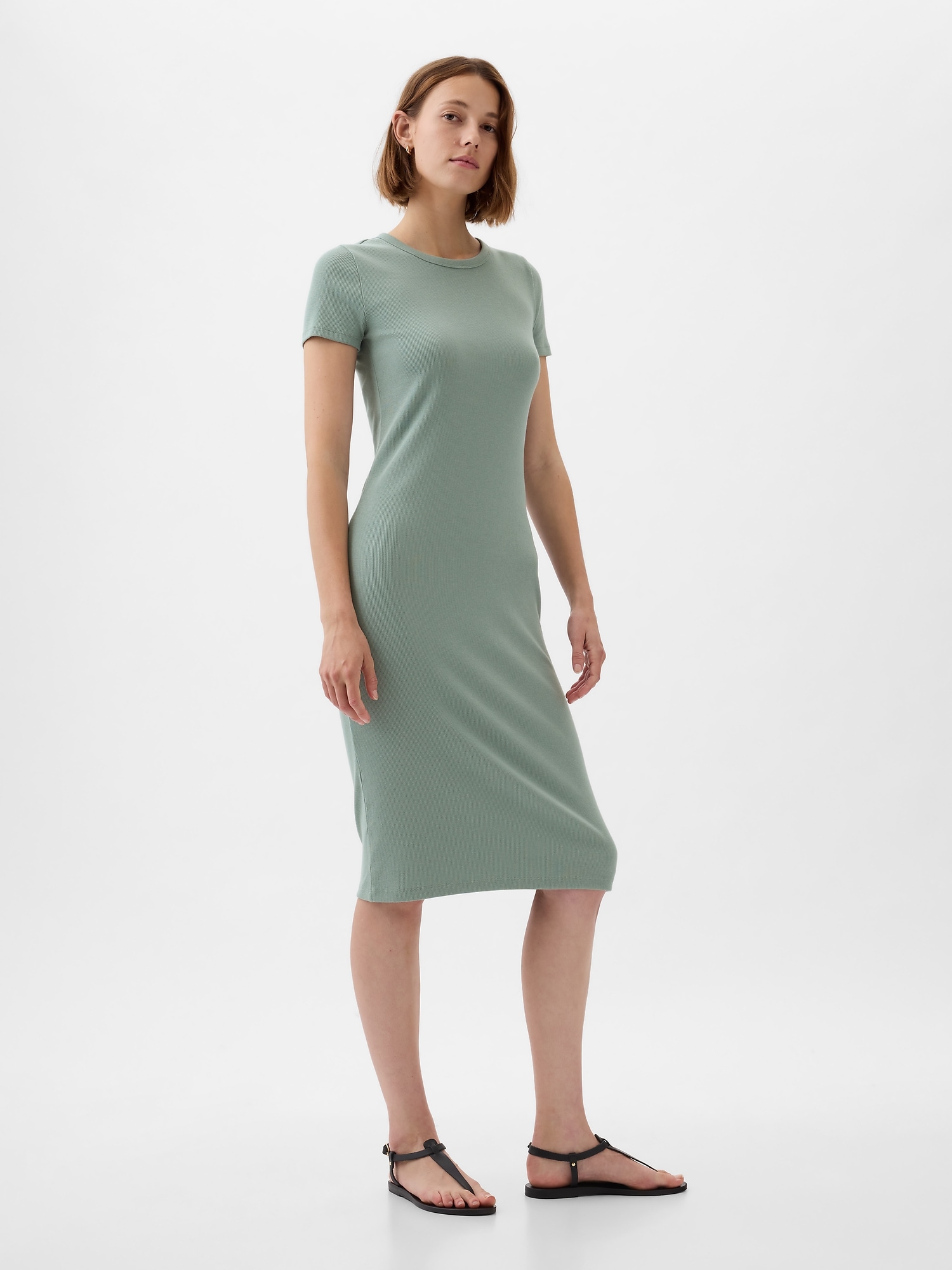 Sage green t shirt sales dress