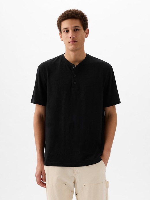 1 of 8 showing, with the color moonless night of product Henley T-Shirt