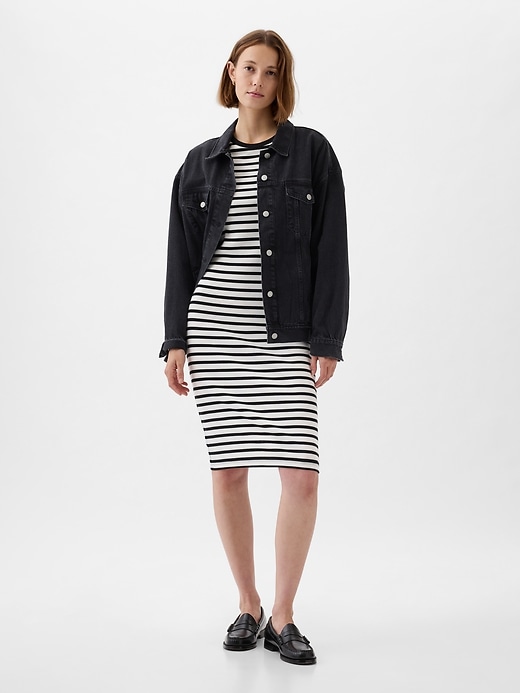 Image number 3 showing, Modern Rib Midi T-Shirt Dress