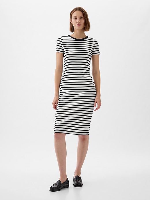 Image number 1 showing, Modern Rib Midi T-Shirt Dress