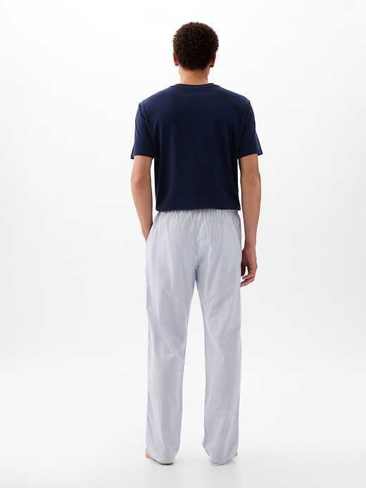 2 of 8 showing, with the color light blue stripe of product Lightweight Flannel PJ Pants