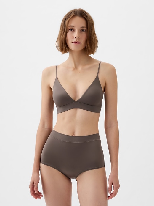 1 of 8 showing, with the color new cashmere beige of product Satin Bralette