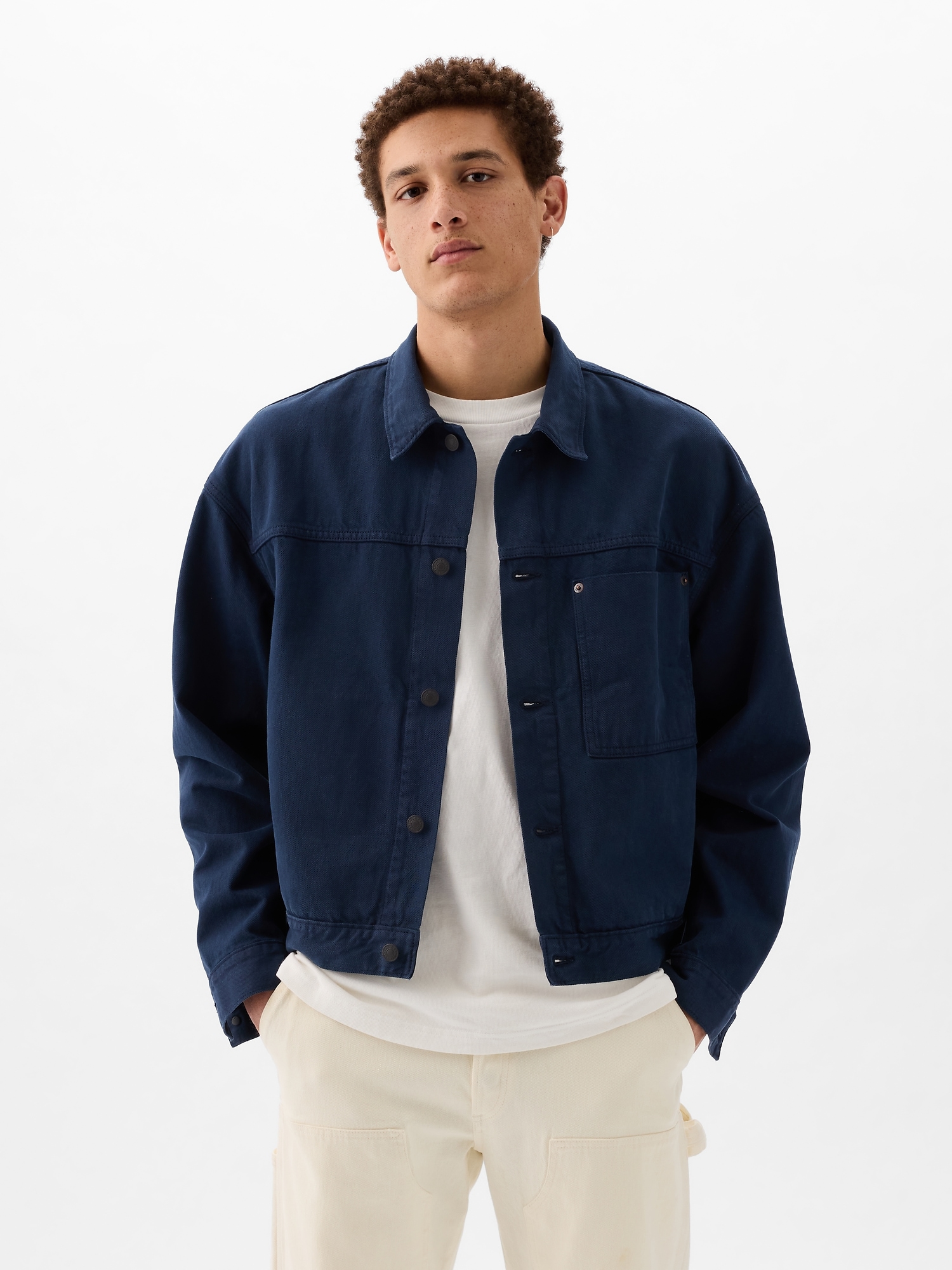 Gap Relaxed Denim Icon Jacket In Night Shadow