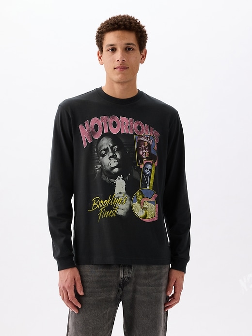 1 of 8 showing, with the color black of product Biggie Graphic T-Shirt