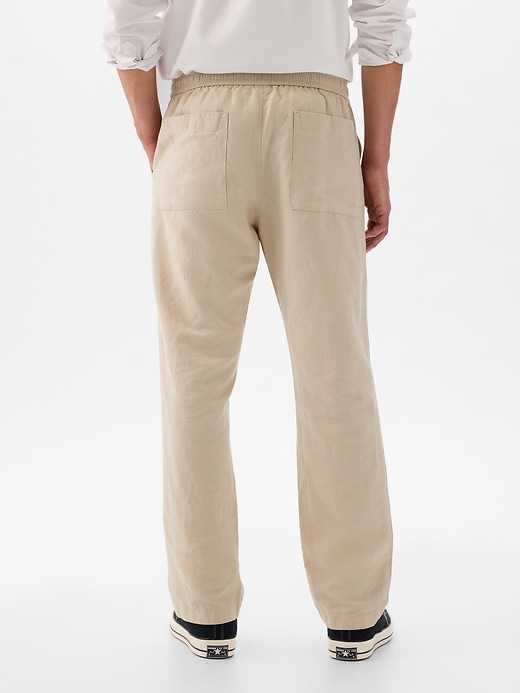 Image number 4 showing, Linen-Cotton Pull-On Pants