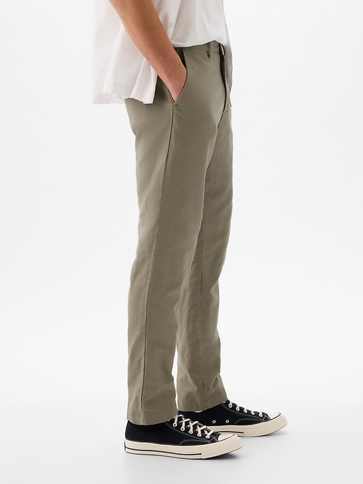 Image number 3 showing, Linen-Cotton Trousers in Slim Fit