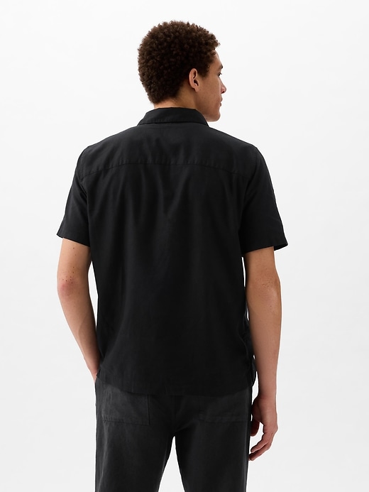 2 of 8 showing, with the color True black of product Linen-Cotton Shirt