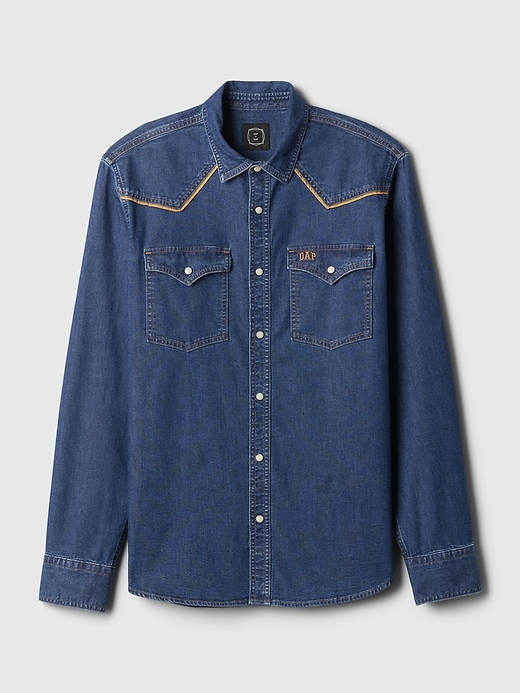 Image number 6 showing, DAP &#215 GAP Denim Western Shirt