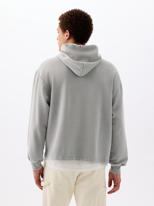 2 of 8 showing, with the color pilot grey of product Relaxed Heavyweight Hoodie