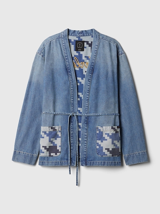 Image number 6 showing, DAP &#215 GAP Organic Cotton Denim Wrap Jacket