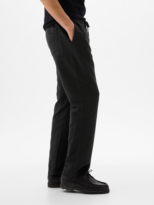 Image number 8 showing, Linen-Cotton Pull-On Pants