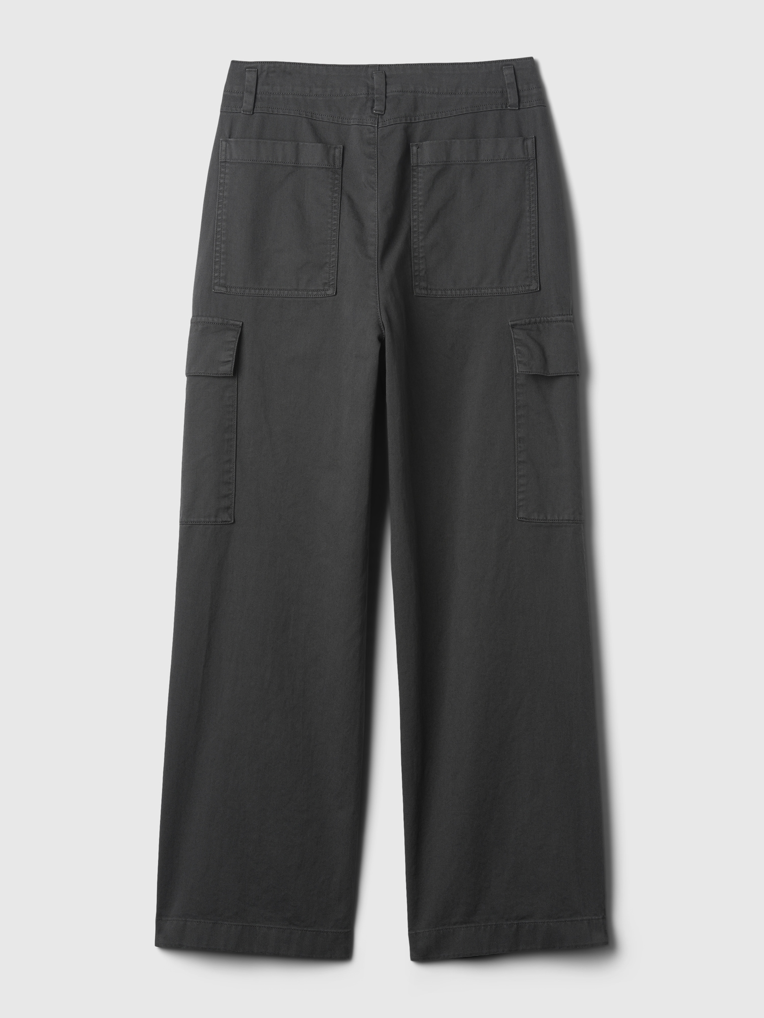 Mid Rise Loose Khaki Cargo Pants