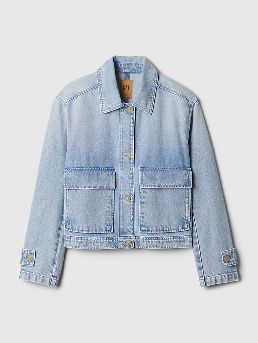 Image number 5 showing, Denim Utility Shirt Jacket