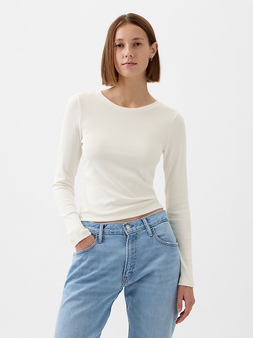 Image number 9 showing, Modern Rib Cropped T-Shirt