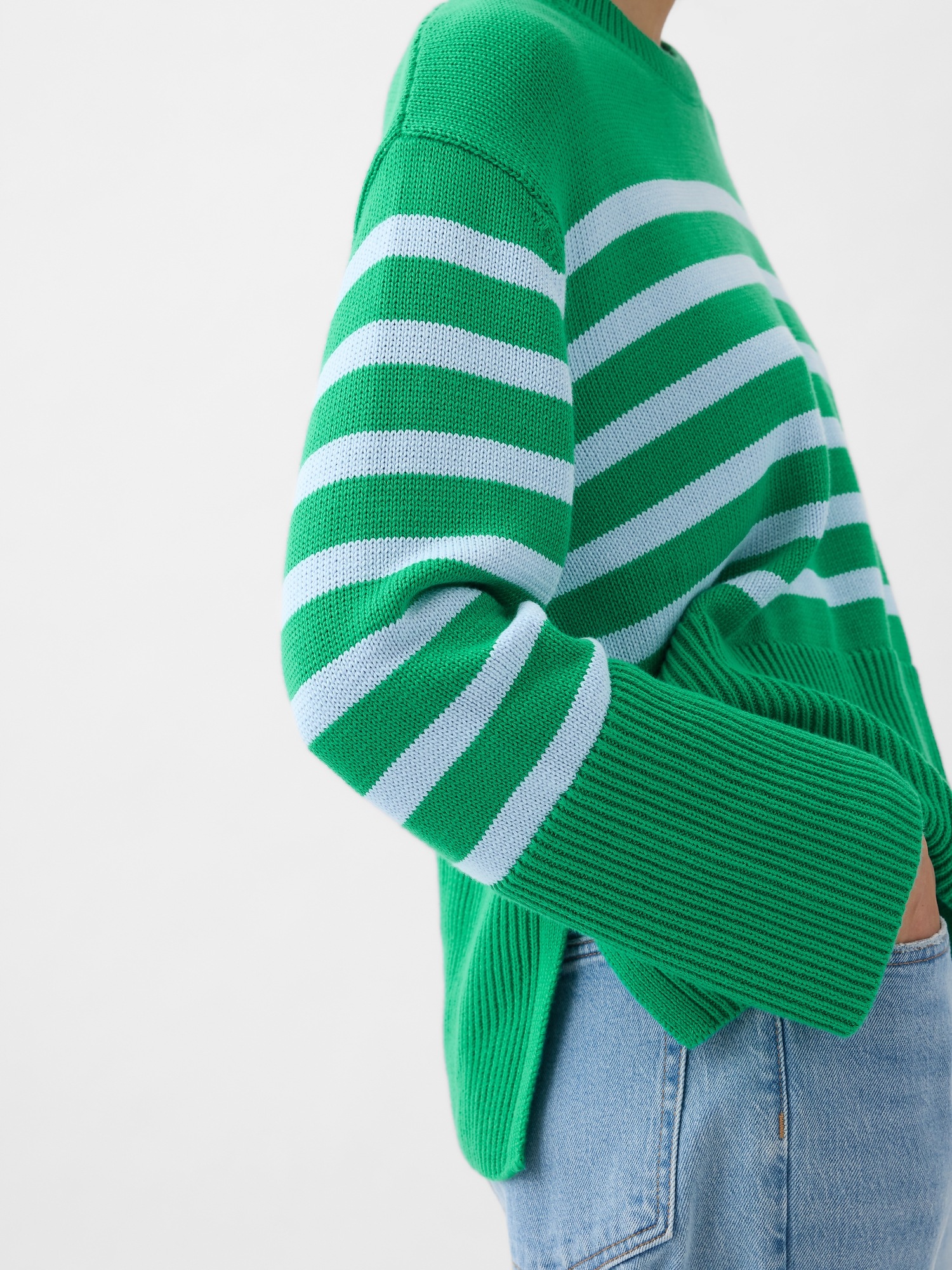 24 7 Split Hem Crewneck Sweater Gap