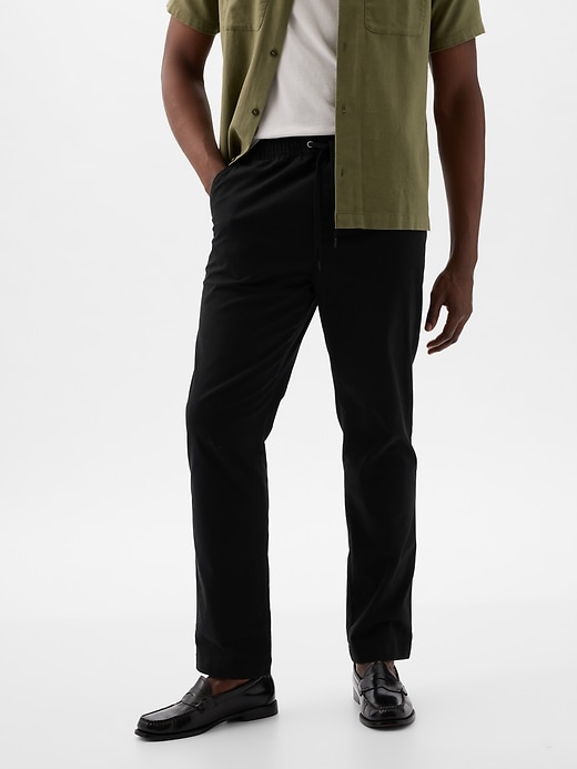 2 of 8 showing, with the color true black of product Pull-On Khakis with E-Waist
