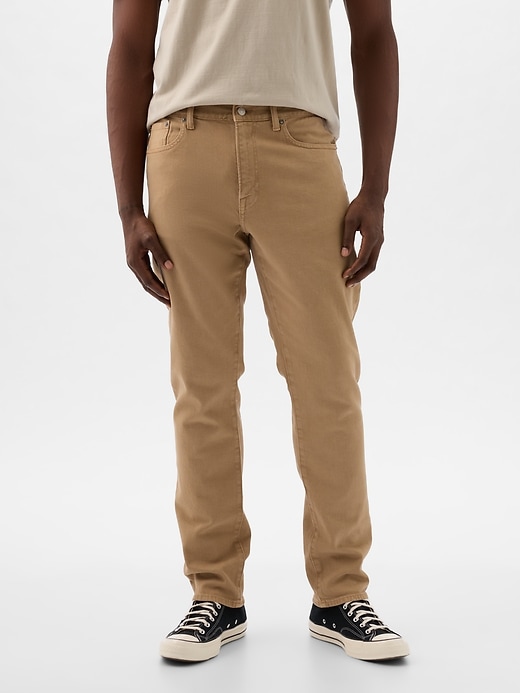 2 of 8 showing, with the color kelp forest brown of product Straight Jeans