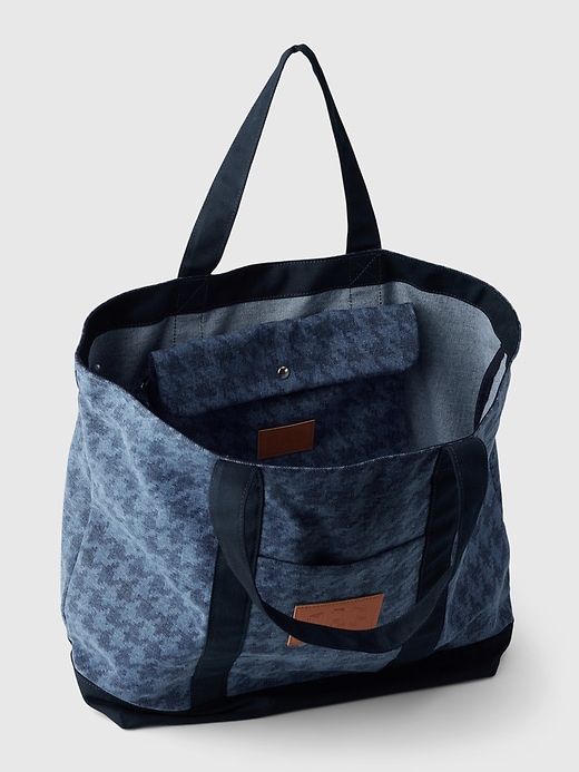 2 of 8 showing, with the color buxton blue of product GAP × DAP Denim Tote Bag