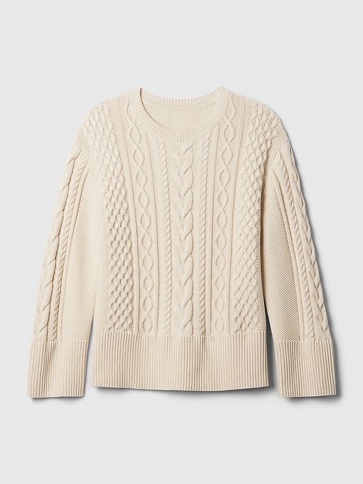 Image number 5 showing, 24/7 Split-Hem Cable-Knit Sweater