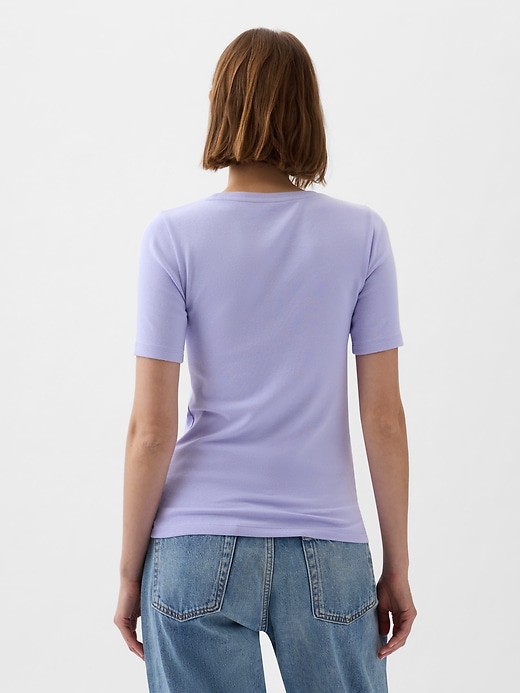 2 of 8 showing, with the color lavender purple of product Modern Crewneck T-Shirt