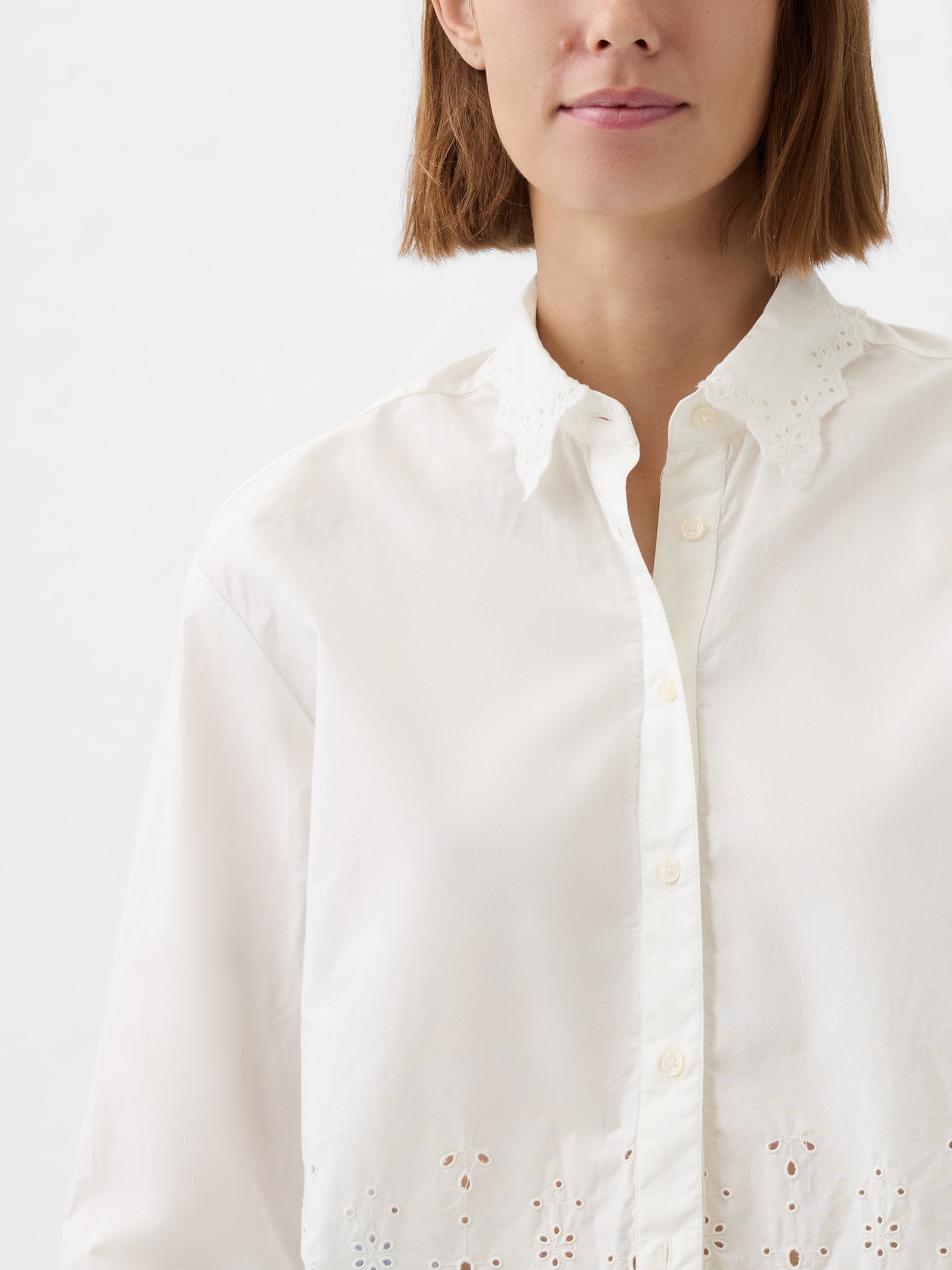 Eyelet Detail Shirt