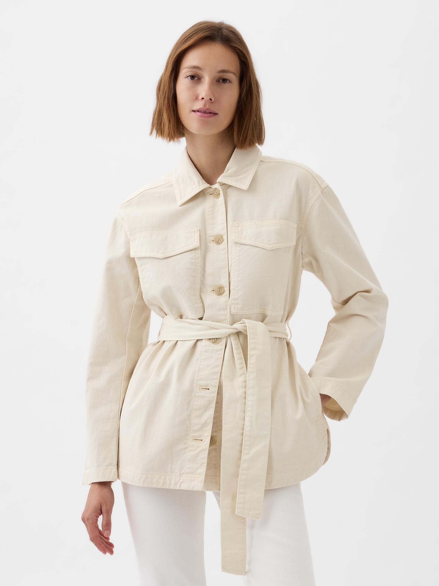 Belted Shirt Jacket | Gap