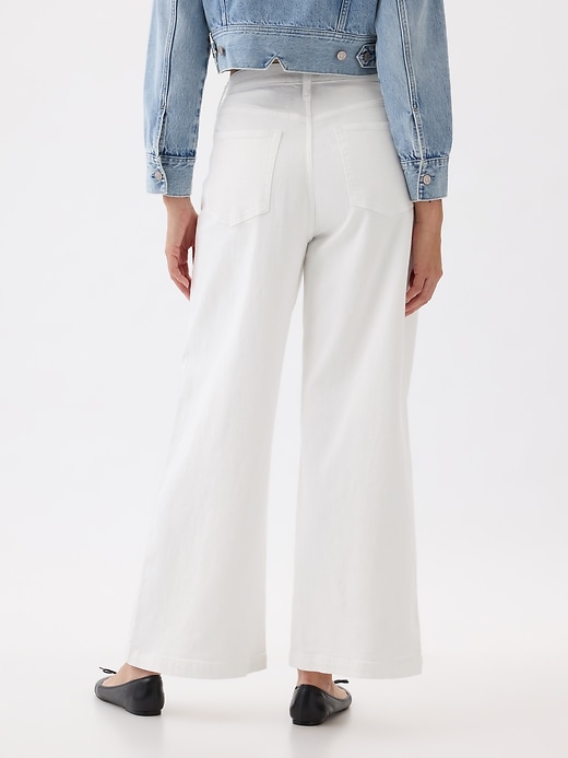 Image number 6 showing, High Rise Stride Wide-Leg Ankle Jeans