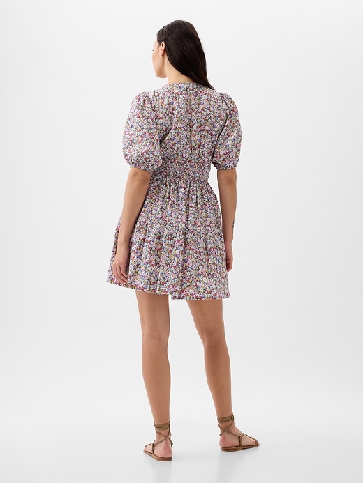 Image number 6 showing, Puff Sleeve Smocked Mini Dress